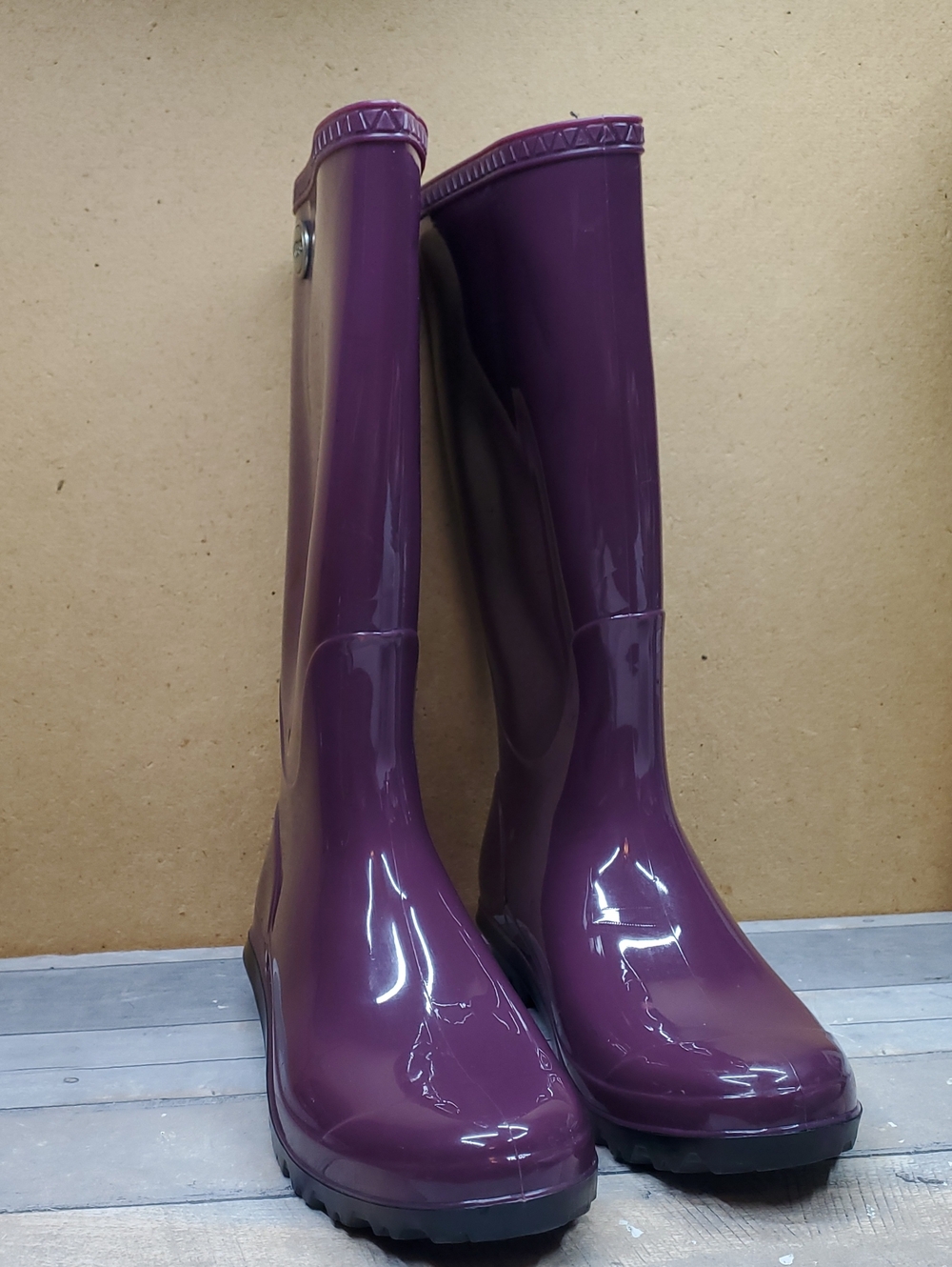 Ugg Women's Shaye Purple Gloss Rain Boots Size 7